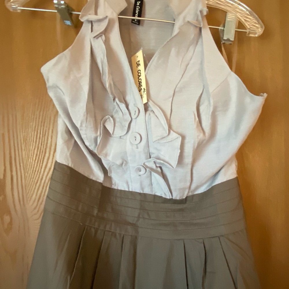 Two Tone Ruffle Dress Size M - Picture 3 of 4